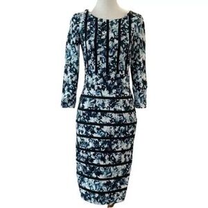 Antonio Melani floral print stretchy sheath dress